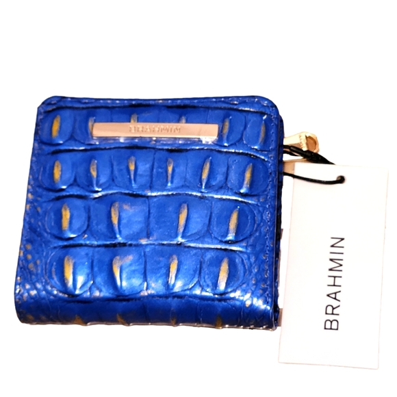 Brahmin Handbags - Brahmin Leather blue compact wallet